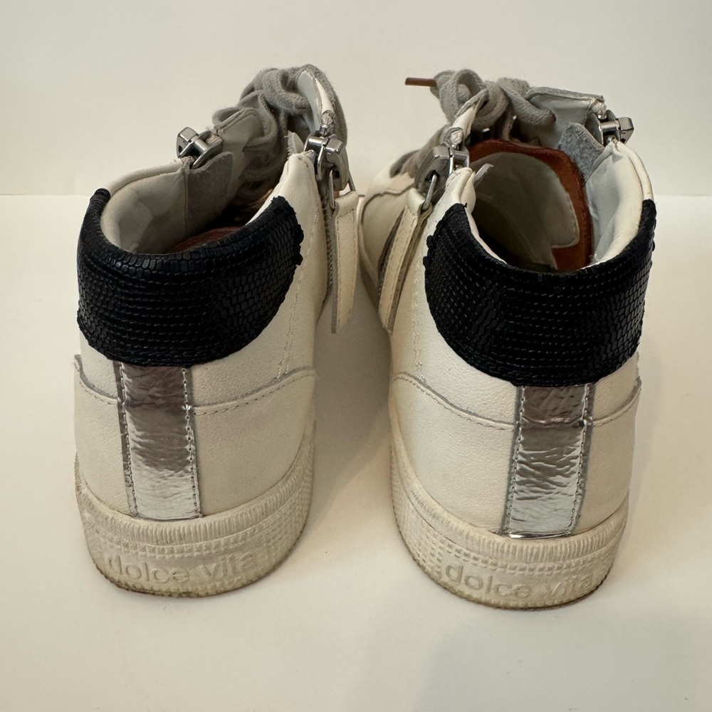 Dolce Vita Women's Zonya High-Top Sneakers with Copper Accents and Zippers - Picture 3 of 4
